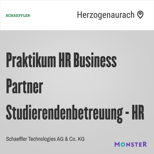 Praktikum HR Business Partner Studierendenbetreuung - HR